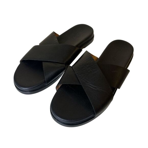 MADEWELL Black Crisscross Slide Sandals - Picture 7 of 10